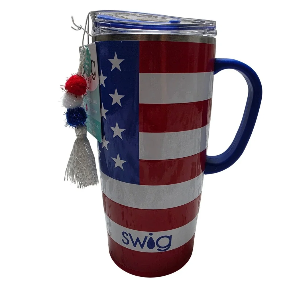 Swig Life 22oz American Flag Insulated Stainless Steel Travel Mug with Handle